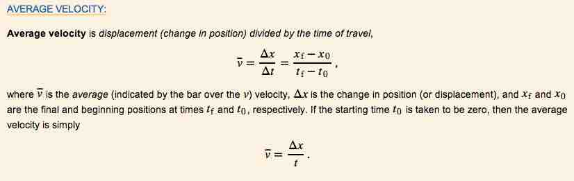 Average Velocity