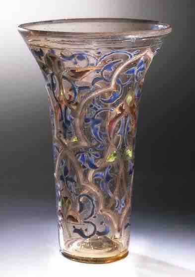 "The Luck of Edenhall," a 13th-century Syrian beaker, in England since the Middle Ages.