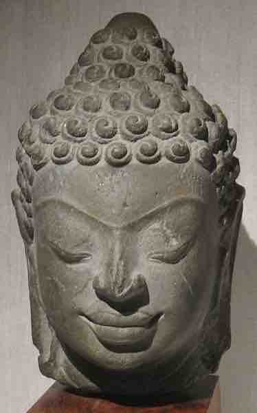 Head of Buddha, Dvaravati Kingdom, 8th–9th Century