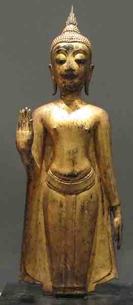 Standing Buddha, Thailand, Ayutthaya kingdom, 16th Century