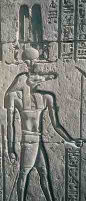 Sunken relief of the crocodile god, Sobek