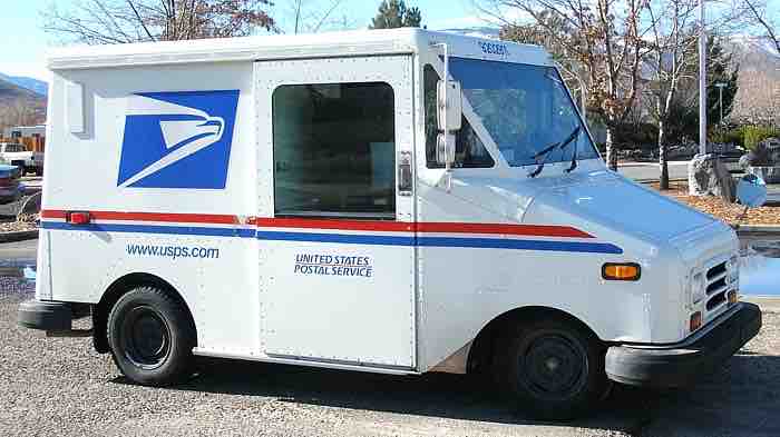 A mail truck