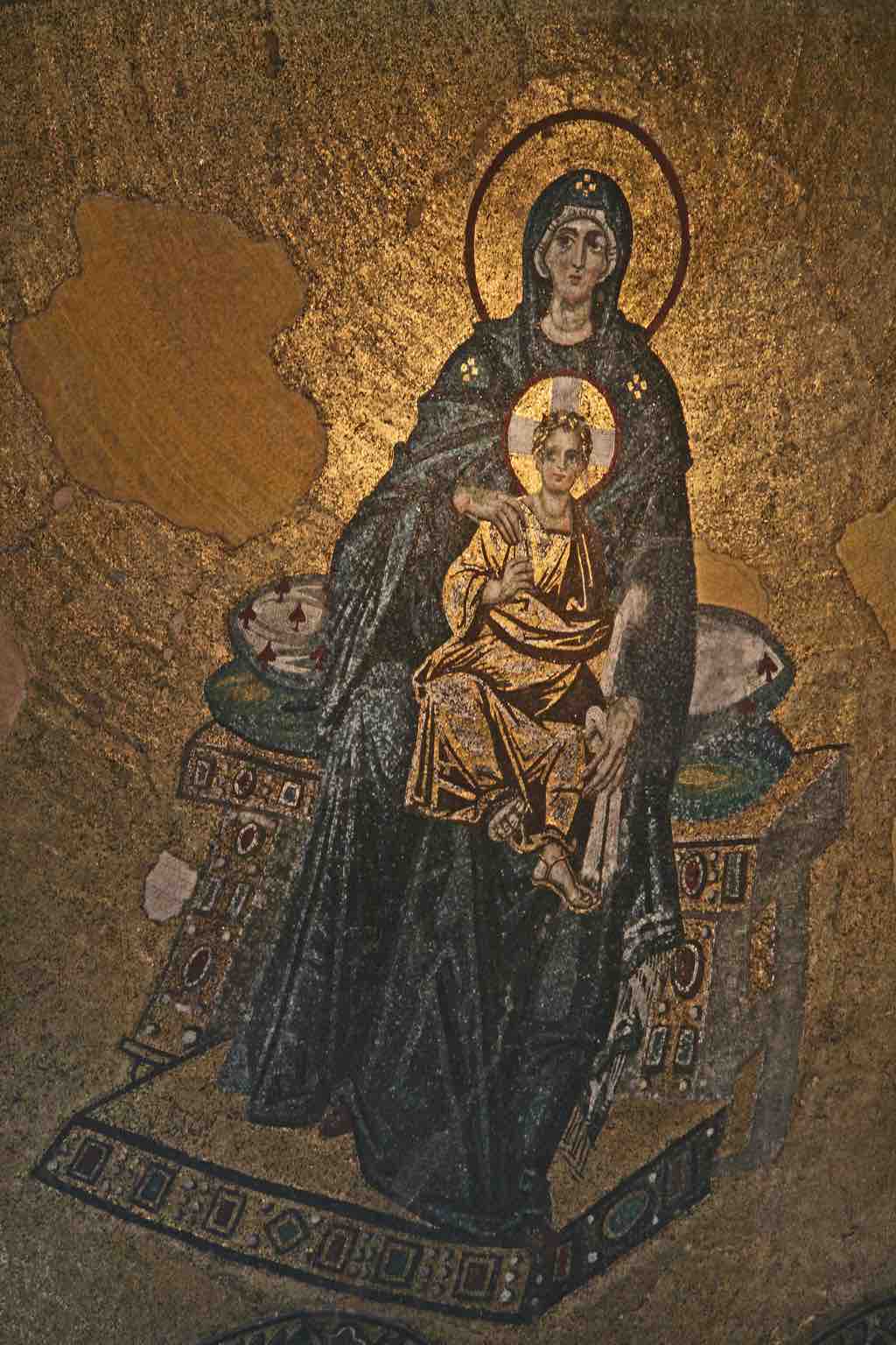 <em>Theokotos and Child</em>, Hagia Sophia, Constantinople (Istanbul), Turkey.