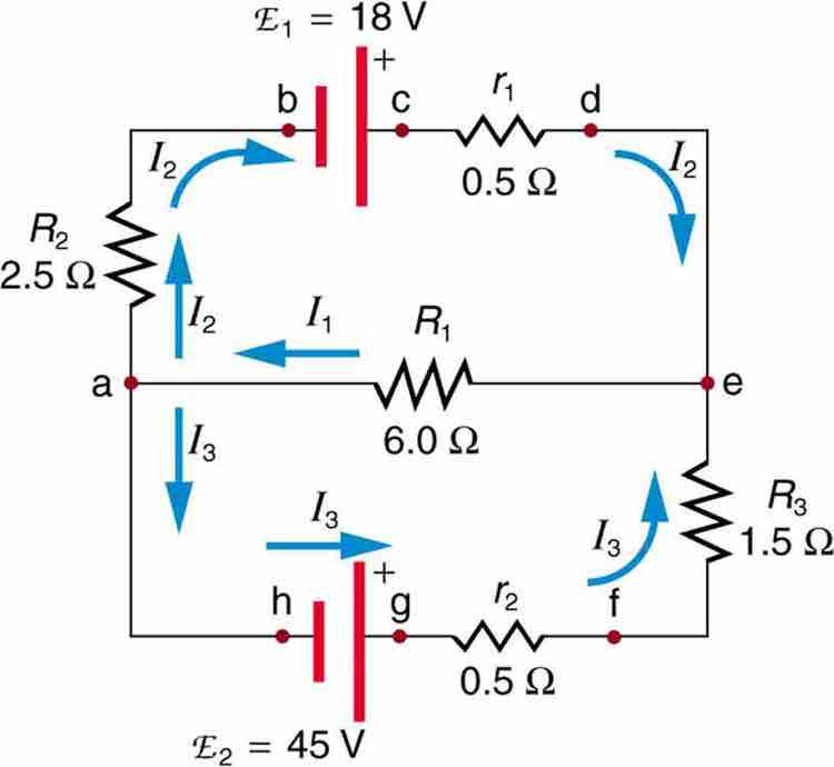 Kirchhoff's Rules: sample problem