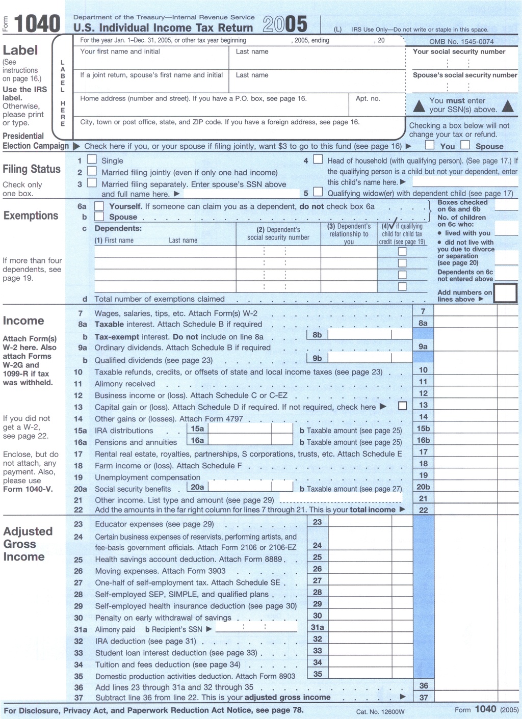 Tax Form 1040