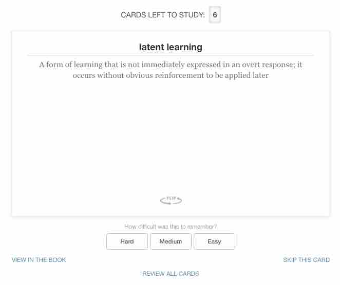 Example flashcard based on a Boundless key term