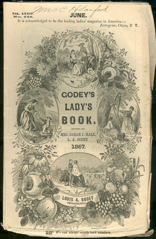 <em>Godey's Lady's Book</em> cover, June 1867