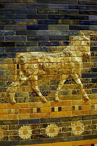 Detail of bull relief on Ishtar Gate