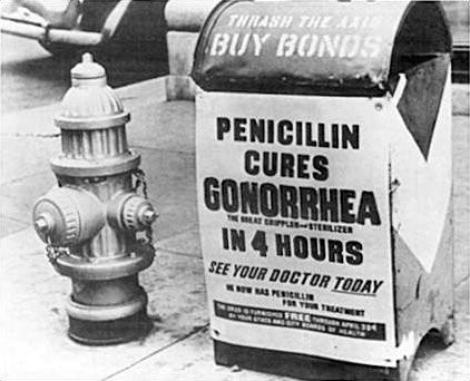 
Penicillin was viewed as a miracle drug that brought enormous profits and shaped public expectations. Photo by author unknown, probably South Carolina in the 1940s. 