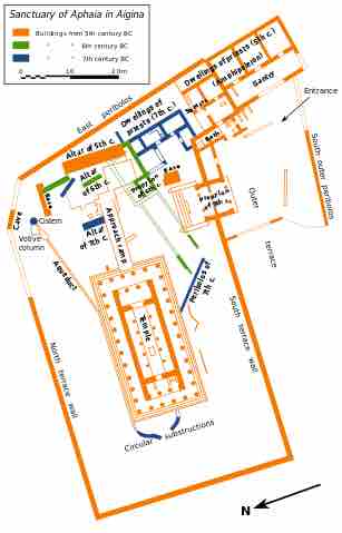 Plan of the sanctaury of the Temple of Aphaia