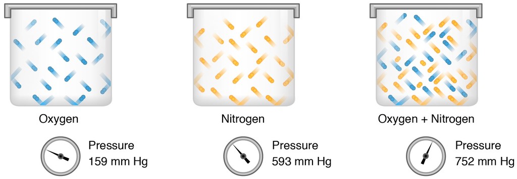 Partial and total pressure of a gas