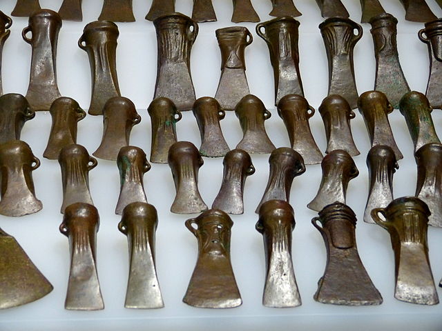 Socketed axe blades.