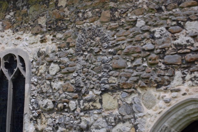 Fobbing Parish Church, section of outer wall.