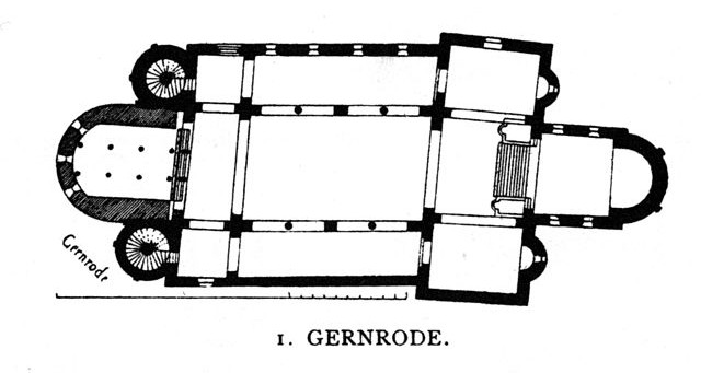 Plan of St. Cyriakus at Gernrode.