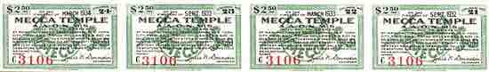 Mecca Temple 1922 Bond Coupons