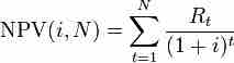 NPV formula