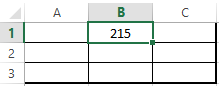 Image shows a segment of an Excel worksheet to demonstrate a cell