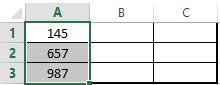 Image shows a segment of an Excel worksheet to demonstrate a column