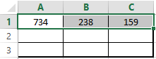 Image shows a segment of an Excel worksheet to demonstrate a row