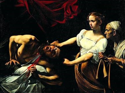 Caravaggio, Guiditta Decapitates Oloferne, 1598, oil on canvas. National Gallery of Italian Art, Rome