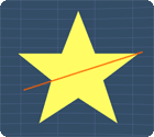 five-pointed star with line