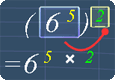 Application of the third law of exponents