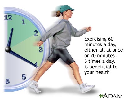 Exercise 60 minutes a day Exercise 60 minutes a day