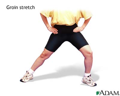 Groin stretch Groin stretch