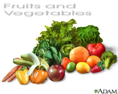 Fruits and vegetables Fruits and vegetables
