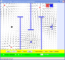 Screenshot of the simulation Electric Field Hockey