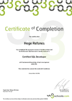 SQL Certificate