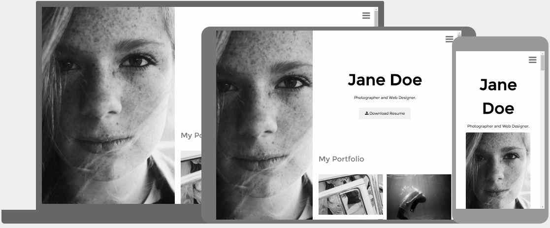 Black and White Portfolio Template