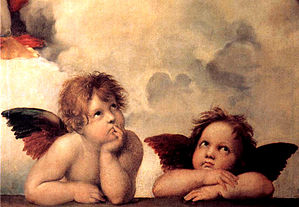 Sanzio, Raffaello - Putti (Madonna Sistina) - 1512-1513.jpg