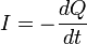 I = -\frac{dQ}{dt}