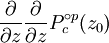 \frac{\partial}{\partial{z}}\frac{\partial}{\partial{z}}P_c^{\circ p}(z_0)