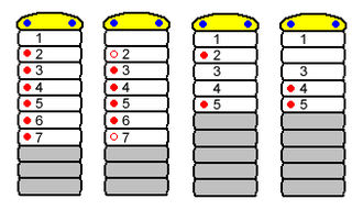 Four types of arthropods showing the acron and 9 head and/or body segments. Trilobites and chelicerates are shown with 7 head segments, and crustaceans and tracheates with 5 head segments. Of these, the first head segment of chelicerates and the second head segment of trachates is lost in development. All four start with an acron at the anterior end bearing compound eyes. All have nephridia on some or all head segments, some of which are lost in development in chelicerates. All—other than chelicerates—have antennae on the first head segment, and crustaceans also have antennae on the second head segment. Only chelicerans have chelicera, on the second head segment and first body segment, and pedipalps, on the third body segment. Crustaceans have mandibles on the third head segment and maxillae on each of the fourth and fifth head segments. Trilobites and chelicerates bear legs on all remaining head segments, but crustaceans and tracheates have legs on the anterior body segments.