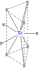 Skeletal formula of technetium hydride described in the text.