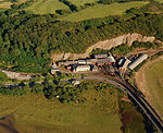 Aerial view of Boston Lodge