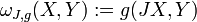 \omega_{J,g}(X,Y):=g(JX,Y)